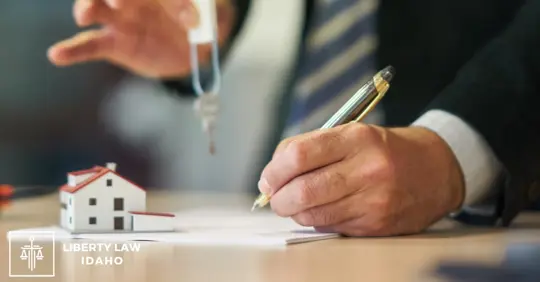 Real estate market: purchase agreement for a new house