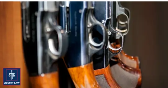 lose-up of beretta handgun triggers